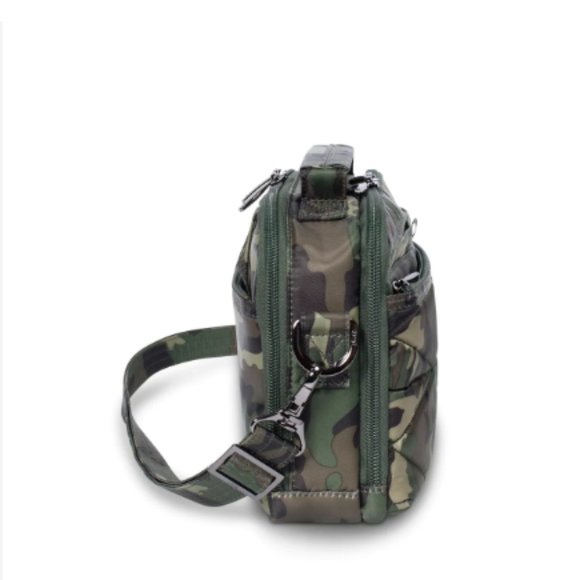 Brand New Lug Camo Green Roundabout XL Crossbody Handbag - Picture 3 of 5